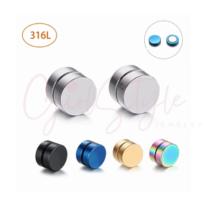 [SG Local Seller] Mens Women Magnet Magnetic Earrings Non Piercing 8mm / 10mm