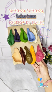 12 inch balon Retro / balon latex retro Vintage / balon dekor tema retro klasic / valon retro grosir