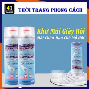 Combo 5 Chai xịt khử mùi hôi giày Nano Bạc 260ML  bình xịt thơm khử mùi mồ hôi chân Mũ Bảo Hiểm đến 99% hàng nội địa Trung chuẩn xịn