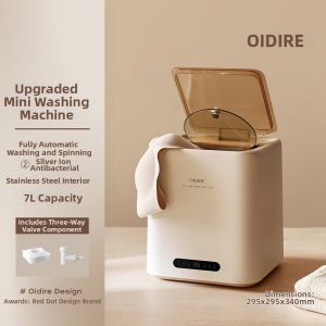 OIDIRE | Mini Washer Dryer 2 in 1 Automatic Underwear Socks Washer with Specialized Settings for Hygiene Compact Design for Small Spaces Energy Efficient All in One Laundry Solution