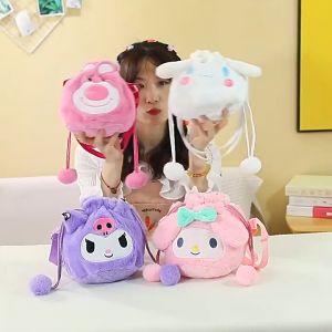 Harga Groisr - Tas Karakter Sanrio / Tas Selempang Bulu Serut / Shoulder Bag Motif Sanrio Lucu