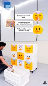 LEMARI PAKAIAN PLASTIK CLUB FLIP TRIPLE 3 SUSUN LEMARI PLASTIK SERBAGUNA CABINET LACI MINIMALIS LEMARI TABITHA