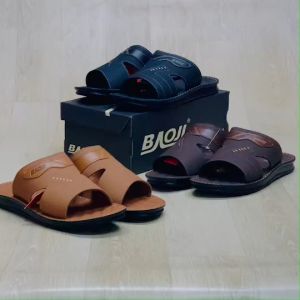 [🥇ของแท้100%🚚ส่งเร็ว🔢เบอร์39-44] BAOJI รองเท้าแตะหนังชาย รองเท้าสวมหนังชาย ลำลองหนังชาย รุ่น PM105 หนังนุ่ม เบา สบายเท้า