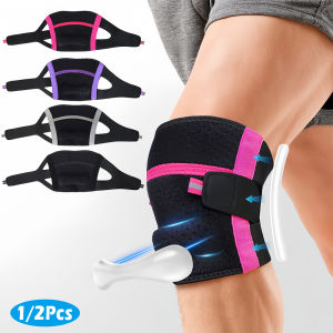 1/2Pcs Knee Brace Patella Support Adjustable Compression Wrap Around Strap for Men Women Sports Basketball Football Running
