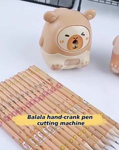 Kapipala Pencil Sharpener Kawaii Hand-crank Mechanical Automatic Pencil Adjustable Thickness Korean Stationery Cultural Supplies