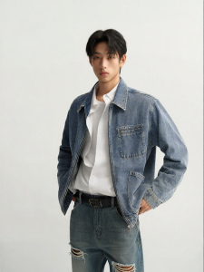 Semir | Retro Lapel Gorka Jacket Jeans Coat