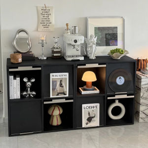 OYIla | Black Storage Living Room Side Cabinet