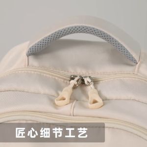 Tas Ransel Anak Urban Style Desain Elegan - Tahan Air dengan Kompartemen Penyimpanan - Warna Beige/Mahogany/Maroon