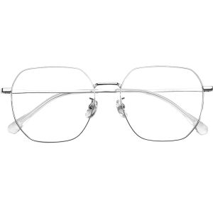 Colore.in | Ultra-light Titanium Blue Light Protection Glasses Polygon Frame