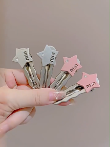 BW-C1409 Jepitan Rambut Bintang Jepit Rambut Wanita Pita Lucu Gaya Retro / Klip Duckbill Aksesoris