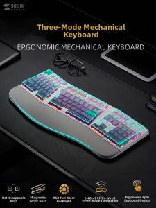 Hinomi | Ergonomic Split Customizable Wireless Bluetooth Wired Keyboard