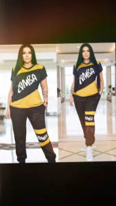 TRENDY ZUMBA SLANTING VNECK TERNO JOGGER WITH 2-POCKET HIGH-QUALITY FRAME FIT LARGE UP TO 3XL.