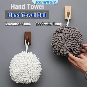 ItemMart Soft Absorbent Wipe Hand Towel Ball Kitchen Soft Plush Chenille Hanging Towel for Hands
