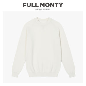 Crewneck Casual Milk White Wool-Blend Sweater