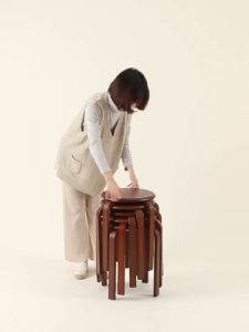LALA Wood Stool Chair Dining Chair Modern Chair Living Room chair Stool Dressing Chair KERUSI MAKAN Round Bench 圆凳