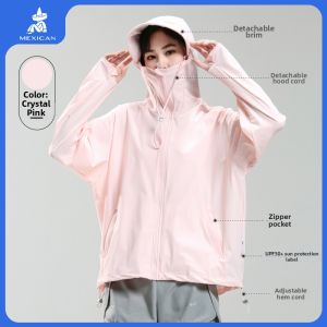 Mexican | UV Protection Thin Outerwear Big Brim Ice Silk