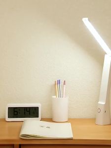Foldable Touch Table Lamp USB Rechargeable 3 Modes Dimming Eye Protection For Smart Home Bedroom Student LED Book Reading Lamp