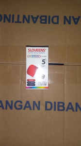 Lampu led sloovens 5w warna warni/ Led Colourful-MERAH TANPA FITING-L2
