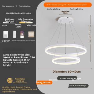 Modern Simple Circular Chandelier for Home and Commercial Use