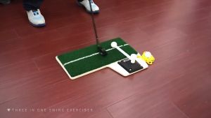 3 ใน 1 ตีเสื่อเทรนเนอร์กอล์ฟสวิงเทรนเนอร์ มัลติฟังก์ชั่ในร่มสวิงเทรนเนอร์สำหรับผู้เริ่มต้น