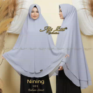 BARU! Hijab Syari Jumbo Kepala Sof Pet Antem Kode NINING Bahan Ceruty Babydoll By Ory AjeZas Collect