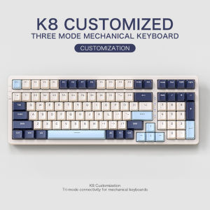 K8 100 Key Wireless Mechanical Keyboard Tri-mode ConnectionFull Key Hot Swaplighting EffectsGasket Muffler Structure Laptops