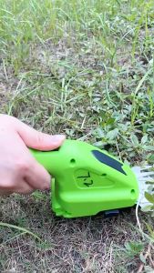 Cordless Hedge Trimmer 2 in 1 Gardening Tools Rechargeable Portable Grass Cutter Electric Shrub Shear Garden Weeding