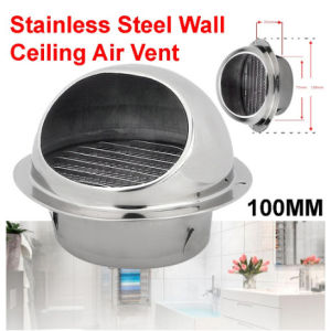 80/100 Stainless Steel Wall Ceiling Air Vent Ducting Ventilation Exhaust Grille Cover Outlet Heating