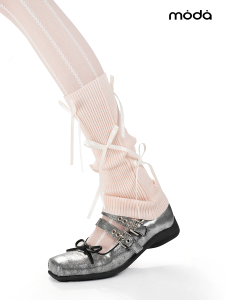 ฤดูร้อน สีชมพูบาง โบว์ ถุงเท้าข้อเท้าปมสไตล์ Macaron หวาน เกาหลี เลกกิ้ง ผู้หญิง ถุงน่องผ้าอะคริลิคถุงเท้าสร้างขา