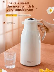 GIANXI Insulated Water Bottle Glass Inner Tank Temperature Display for College Students Dormitory Winter Insulated Water Pot