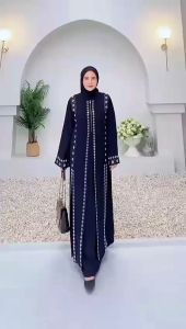 ALISSHA SHOP//Gamis Abaya Arab ASHIMA Busui Mote Swarosky Bahan Jersey Mix  Ceruty Terbaru