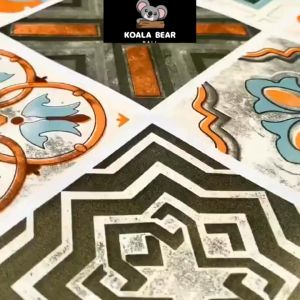 Non Slip Wallpaper Flooring Tile reform Kitchen Sticker Self Adhesive Waterproof Wallpaper Lantai Dapur Floor Sticker