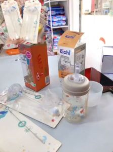 Ống Hút Thay Thế Bình cổ rộng Ống hút nước Kichi - 1 vỉ 1 ống