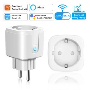Ổ Cắm Thông Minh Tuya WiFi Chuẩn EU 16A 20A AC100-240V Với Chức Năng Giám Sát Điện Năng Điều Khiển Bằng Ứng Dụng Smart Life Tương Thích Với Alexa Và Google Home