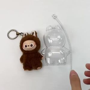 NEW Transparent Protective Case for Labubu 4.0 Pin for Love Series Plush Doll Dust Cover Storage Box for LABUBU Doll Accessories