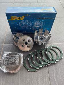 SWIPOH FULL SET CLUTCH CONVERT LC4S 2S42 6 KEPING CLUTCH CNC CLUTCH COVER KERNIH LC4S 4S 135LC LC CONVERT HAND CLUTCH