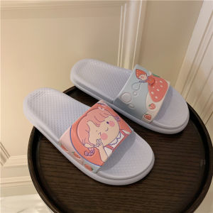 Summer Girl Heart Home Bath Thick-Soled Cartoon Slippers