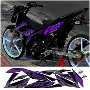 Tem rời Satria Fi 150cc - Mẫu F150. Chất liệu PPF Cao Cấp : 3 Lớp Chống Nước Chống Phai Màu. Nhãn Dán Decal