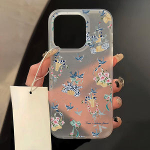 Flowers And Birds Phone Case For iPhone 18 Pro Max 17 18 Pro 16 15 13 12 14 Air 13Mini 11 Silicone Case Funda Frosted Shockproof