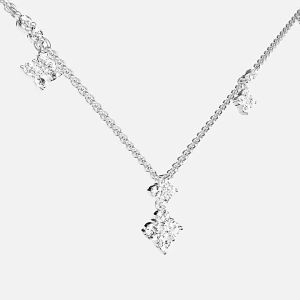 Women White Éclat Clover Necklace