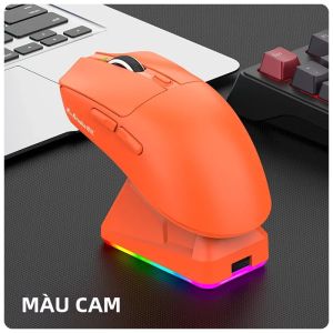 kebidumei | Chuột Chơi Game Không Dây RGB KEBIDUMEI Có Đế Sạc Từ Tính Chuột Thể Thao Điện Tử Bluetooth Ba Chế Độ Chuột Chơi Game PC Nhẹ 12000 Dpi Có Thể Điều Chỉnh