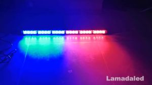 16 LED Car Truck Spot Fog Flashing LED Strobe Light Bar Fireman Police Flashing Emergency Warning Lights Red Blue Safety Signal Lamp 12V