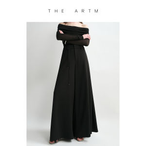 Wide Leg Easy-to-Care Vinegar Acetate Pants