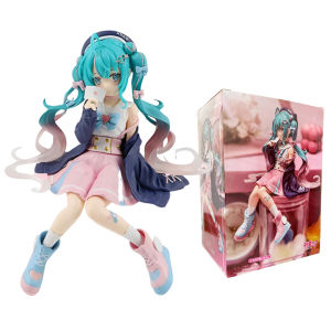 Bandai | Animation Popular King Hatsune Miku Handmade PVC Model Hatsune Miku Desktop Decoration Ornaments Animation Surroundings Toys