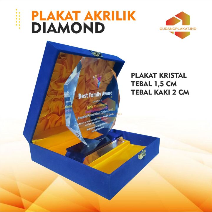 Sehari Jadi Plakat Diamond Akrilik Bevel