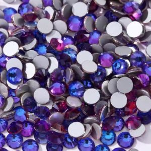ss3-ss30 Electroplating purple Crystal Rhinestones Non Hot Fix Flat Back Strass & Fabric Garment rhinestones for nails Decoratio