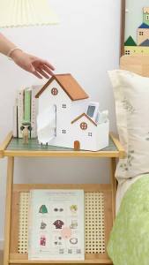 Cute Simple House Art Creative New High-end Tissue Box Stationery Remote Control Organiser Home Living Room Table Decoration