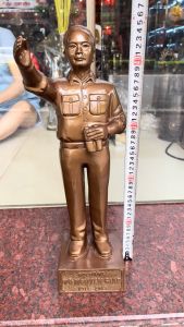 Tượng bác Giáp đứng bằng đồng hun giả cổ cao 40cm rộng đế 12cm nặng 6.4kg