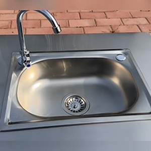 【Free Faucet】304 Stainless Steel Kitchen Sink 120*50CM Complete Set Stable No Shake Load 800kg Adjustable Height Waterproof Anti-pollution Gas Cooker Rack Kitchen Wash Basin