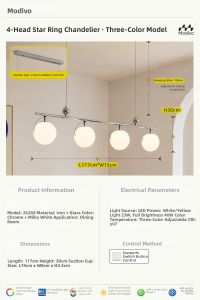 FANCY LAMP CLUB | Modern Bauhaus Minimalist Nordic Living Room Chandelier